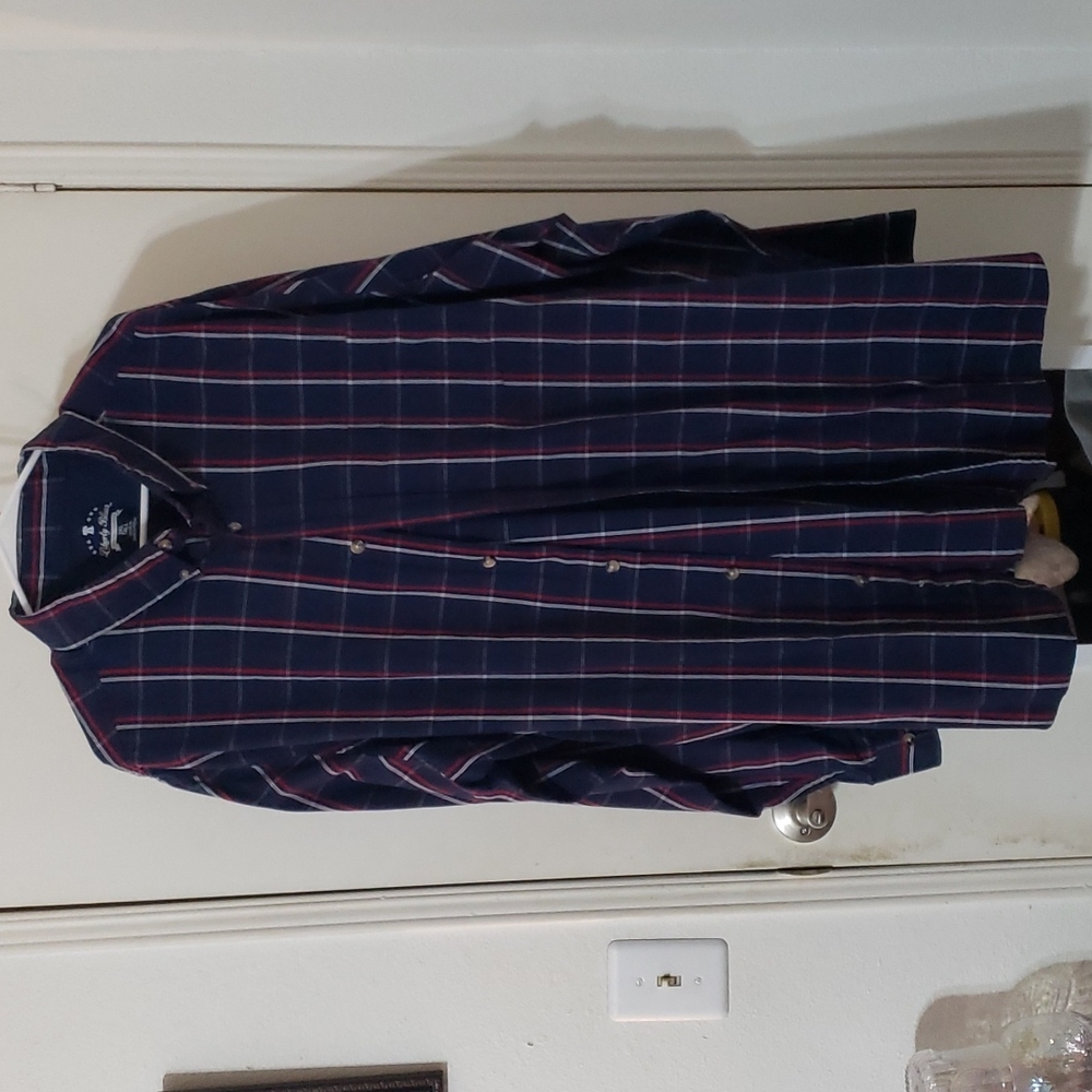 Liberty blues 3xl tall striped long sleeve shirt